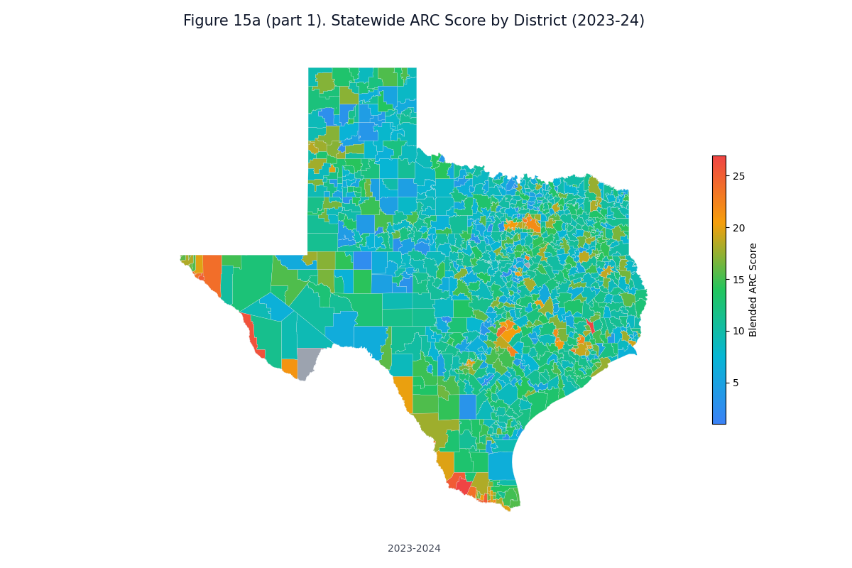Figure 15a (part 1). Statewide ARC Score by District (2023-24)